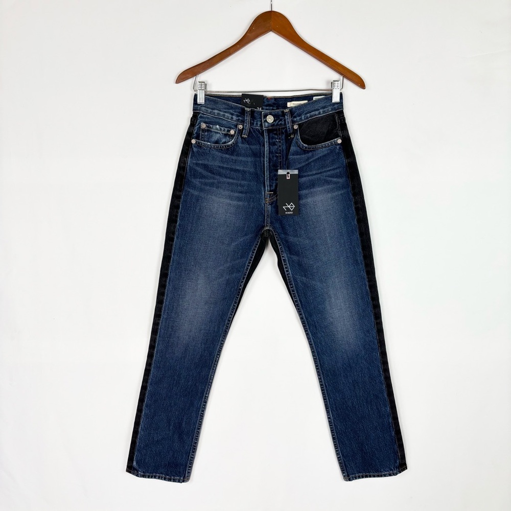NEW Noend Eve‎ Slim Straight Crop Jean Blue Gray Size 25